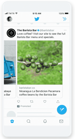 anuncio en formato carrusel en X que promociona una variedad de café de Nicaragua.
