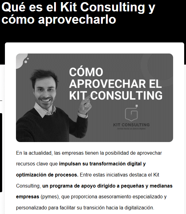 Qué es el kit consulting 