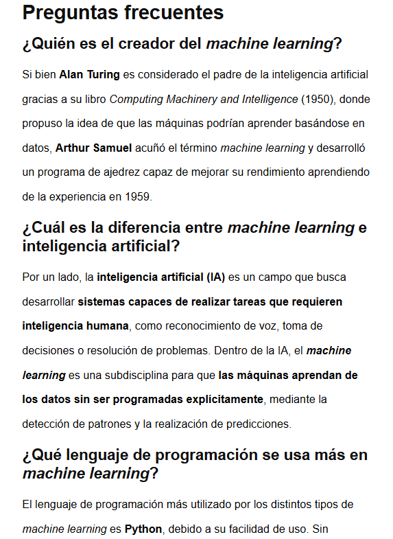 Preguntas frecuentes sobre los diferentes tipos de machine learning