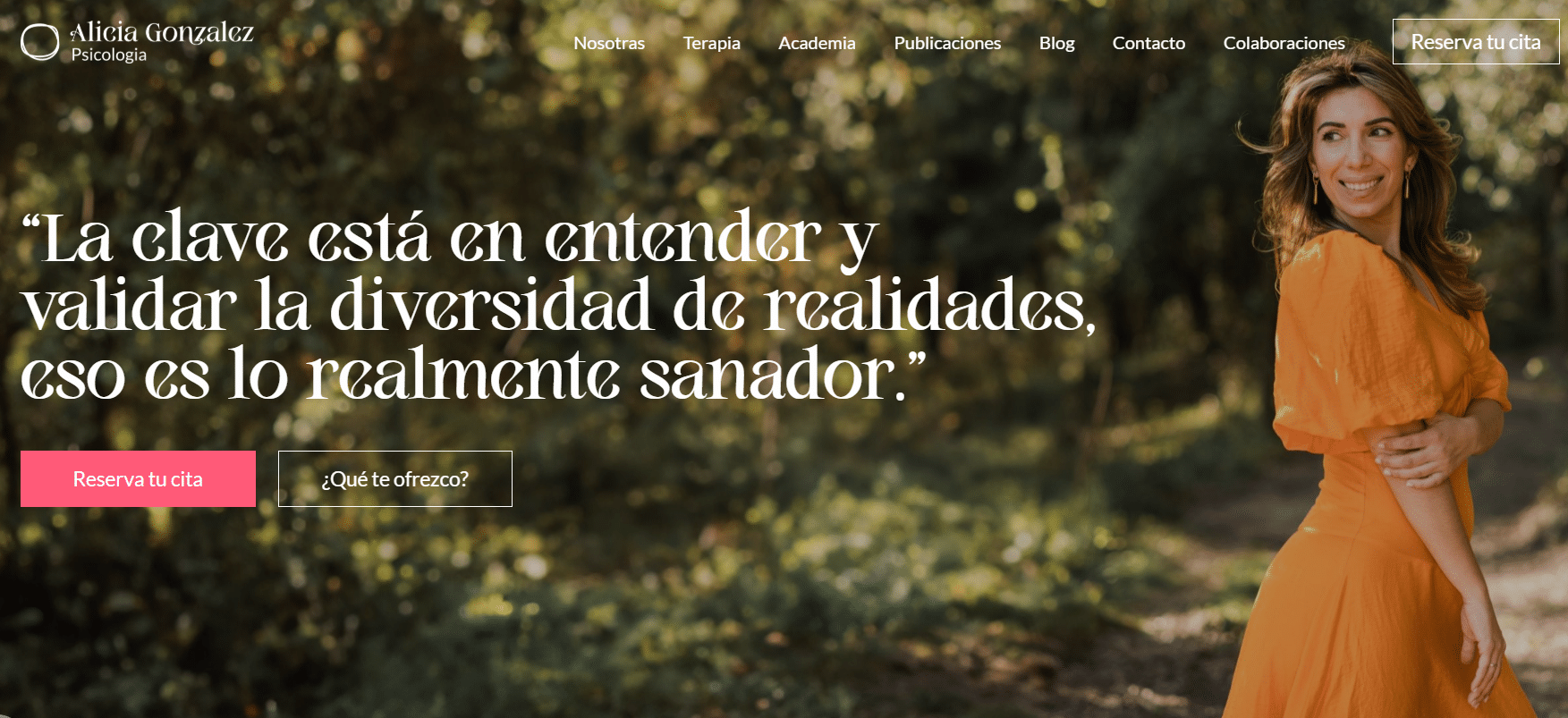Professional web design: Alicia González Psicología