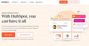 Aplicaciones de inteligencia artifical: Hubspot