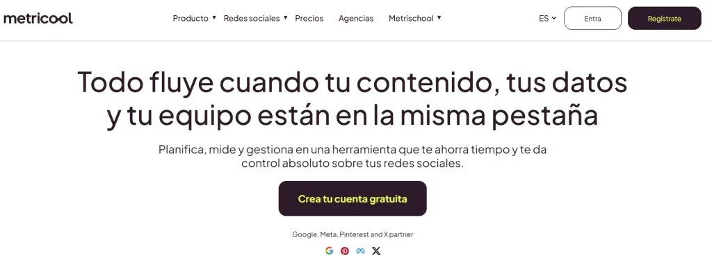 Metricool usado para marketing digital para restaurantes