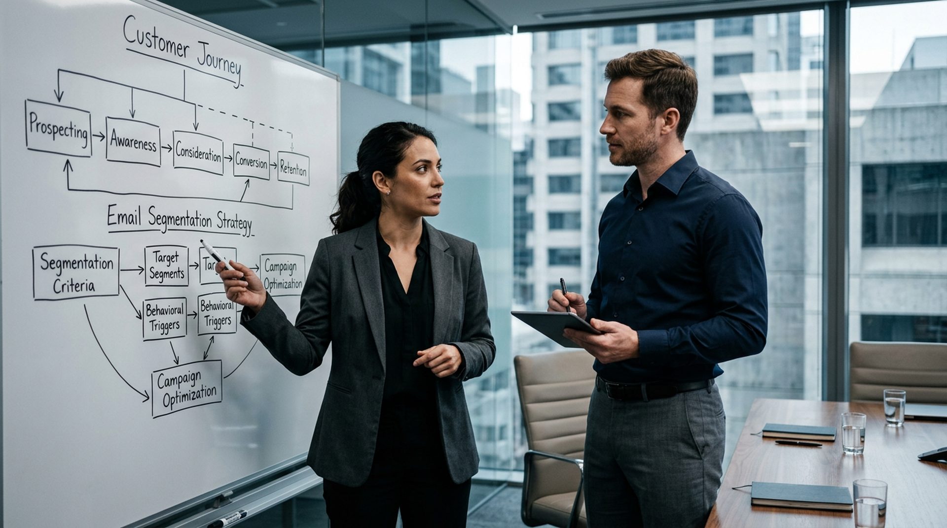 Equipo de marketing revisando estrategia de segmentación de email
