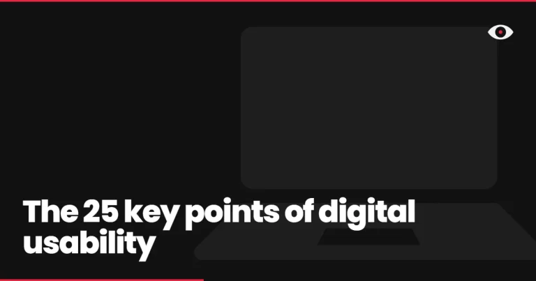 The 25 key points of digital usability